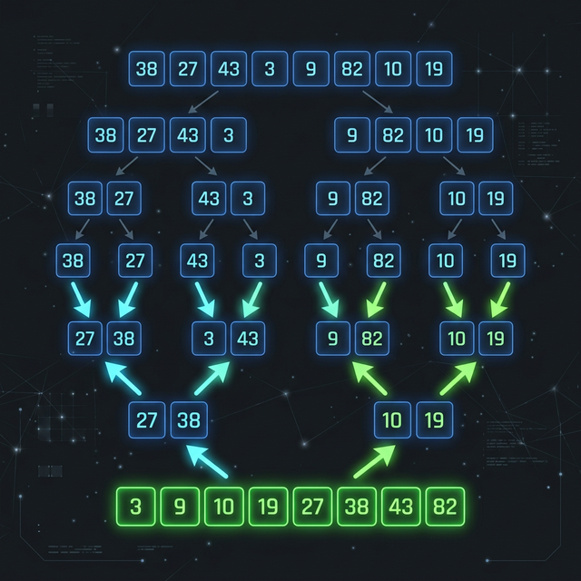 Merge Sort visual representation